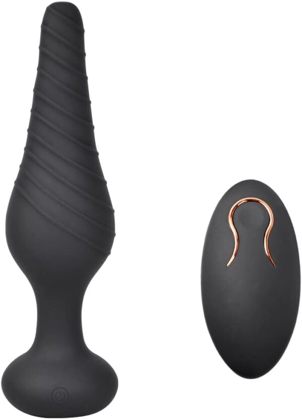 Vibrating Anal Vibrator with 10 Patterns, Rechargeable Anal Plug Silicone Sex Toys for Men