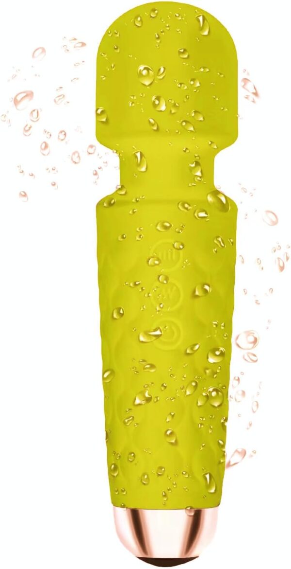 Percussion Handheld Electric Back Massager - Rechargeable&Waterproof Handheld Deep Tissue Neck Back Massager for Shoulder(Yellow)