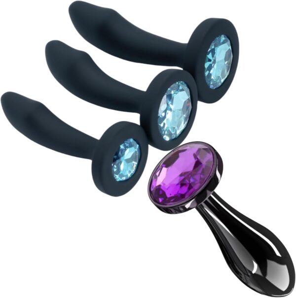 Anal Plug Small Butt Plug, Anal Bead Adult Sex Toy Games,Personal Sex Toy for Adult Women,Men and Couples,Jeweled G Spot Anal Beads Toy