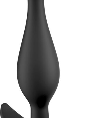 Anal Plug with Safe Curved Base for The Beginners Comfortable Long-Term Wear Butt Plug Black Tapered Sex Toy for Men Women Masturbation