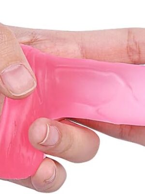 4.3 inches Realistic Dildo for Beginners, Anal Dildos Lifelike Fake Penis for Women/Men/Gay, Adult Sex Toys for G spot Stimulator Anal Plug Training Sets (Pink)