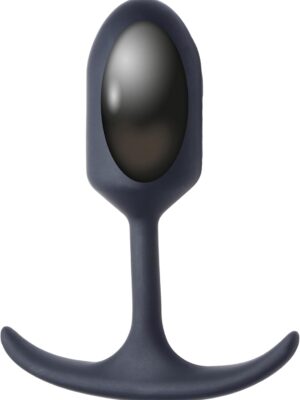 Premium Silicone Weighted Anal Plug - Medium, Black