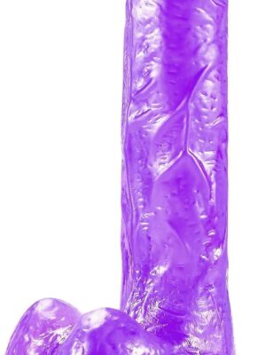 6 inches Realistic Dildo for Beginners, Anal Dildos with Strong Suction Cup Base, Lifelike Fake Penis for Women/Men/Gay, Adult Sex Toys for G spot Stimulator Anal Plug Training Sets (Purple)