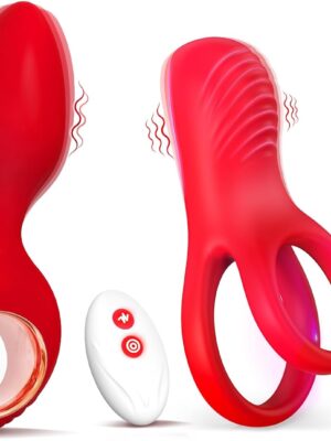 Vibrating Cock Ring Penis Ring + Vibrating Butt Plug Anal Plug Sex Toys Vibrator