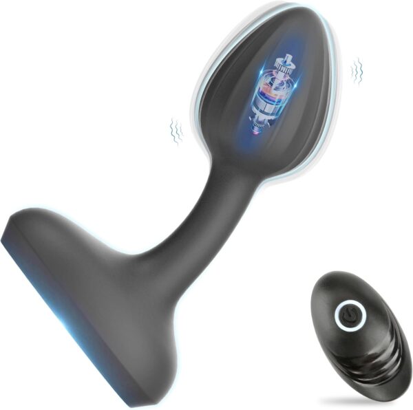Vibrating Butt Plug Sex Toys for Women Anal Vibrator G Spot Clitoral Vibrator + Anal Plug Training Sets Black Dildo