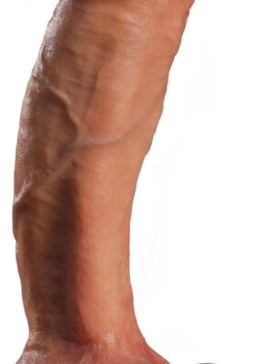 9 Inch Realistic Dildo Feels Like Skin, with Huge Strong Suction Cup Dildos for Hands-Free Play, Soft Liquid Silicone Anal Adult Sex Toys for Men and Women Pleasure (Flesh)